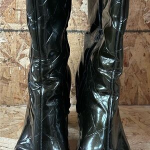 Black Patent Leather Women's Boots